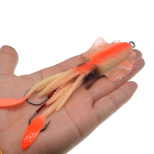 Leaded luminous imitation squid bait