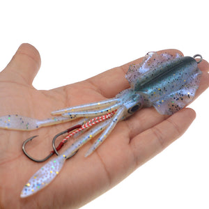 Leaded luminous imitation squid bait