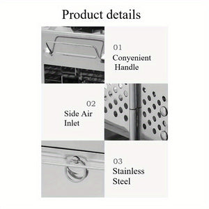 Encounter The Wonderful Outdoors, Starting From Owning An Integrated Folding Mini Stainless Steel Charcoal Stove.