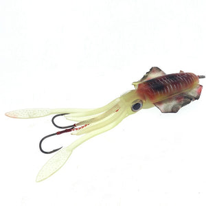 Leaded luminous imitation squid bait