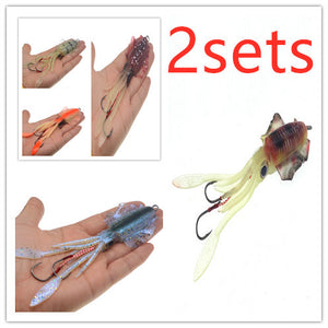 Leaded luminous imitation squid bait