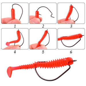 High Carbon Steel Soft Insect Lure Bait Sea Fishing Grouper Narrow Wide Belly Crank Hook Fish Hook