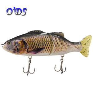 Multi-section Fish Hard Bait PVC Soft Bait S-shaped Swimming Posture Bait Lure