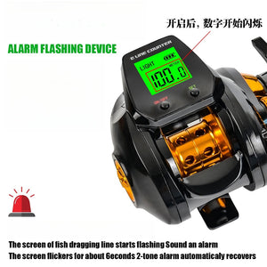 New Waterproof Large Screen Digital Display Drip Wheel Backlight Counting With Drain Alarm Bridge Fishing Boat Fishing