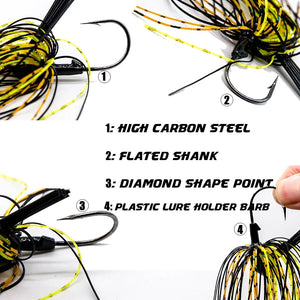 Weedless Football Jig Head Hooks