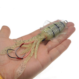 Leaded luminous imitation squid bait