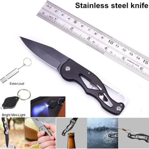 Multifunctional Survive Wristband Whistle Blanket Knife