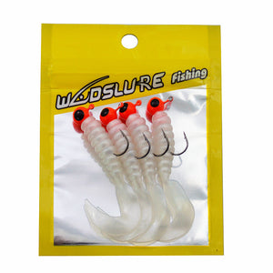 Soft Bait Bionic Fake  Lead Head Hook Fishing Tackle