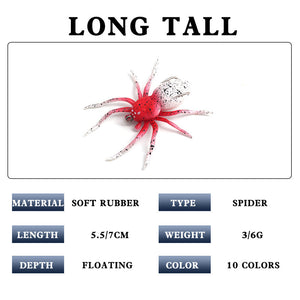 4.7cm 4cm Artificial Floating Spider Soft Bait