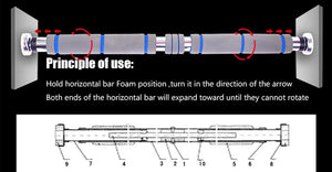 Adjustable Horizontal Door Bars Steel 200kg