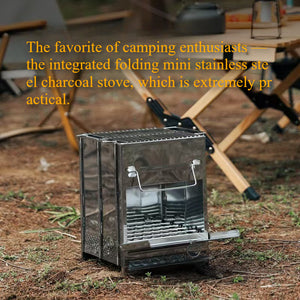 Encounter The Wonderful Outdoors, Starting From Owning An Integrated Folding Mini Stainless Steel Charcoal Stove.