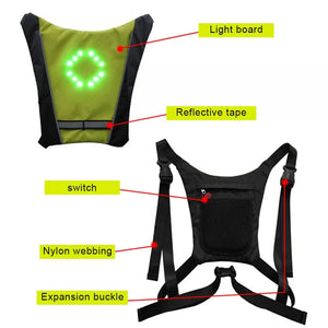 LED Cycling Safety Vest with Bag