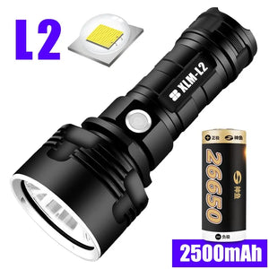 SHEN Ultra Powerful LED Flashlight: USB Rechargeable, Waterproof, Linterna