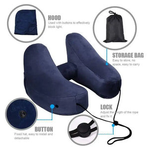 Hooded Inflatable Transport Pillow