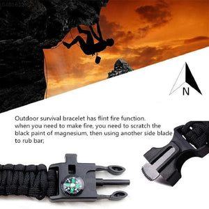 5in1 Paracord Survival Tactical Compass Bracelet (2pcs)