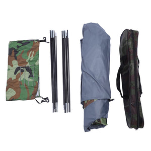 3-4 People Camouflage Portable Camping Tent With Silver Tape And Fiberglass Pole