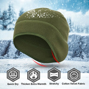 Warm Fleece Beanie with Earwarmer