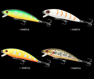 6cm57g Floating Mino Lure Fresh Water Topmouth Culter Weever Mandarin Fish Lure Simulation Bait M407