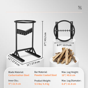 VEVOR Firewood Kindling Splitter,  Wood Splitter, Unique V-Shaped Finger-Safety Blade, Manual Log Splitter For Wood Splitting, Heavy Duty Strong Steel Structure & Stability, Log Splitter