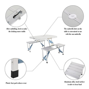 One-piece Folding Tables And Chairs - Aluminum Alloy Model