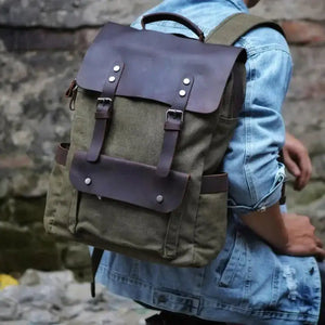 Durable Stylish Waxed Canvas Backpack