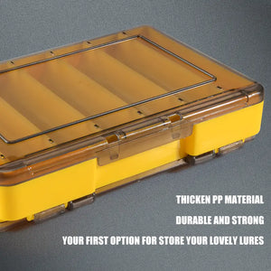 MEREDITH Fishing Box 12 Compartments Fishing Accessories Lure Hook Boxes Storage Double Sided High Strength Fishing Tackle Box