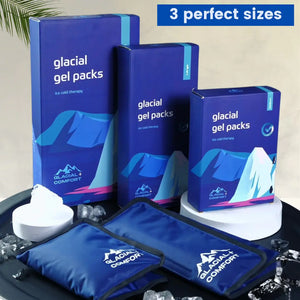 Glacial Comfort Gel Ice Pack for Back Pain - Reusable Cold Pads for Hip, Knee, Shoulder Injuries, Muscle Strains, Migraine & Postpartum Recovery with Flex Technology - After Surgery.